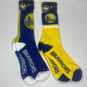2 Pairs of Golden State Warriors athletic socks